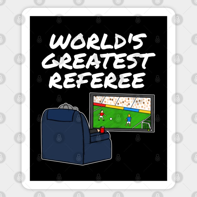 World's Greatest Referee Football Soccer Funny Sticker by doodlerob